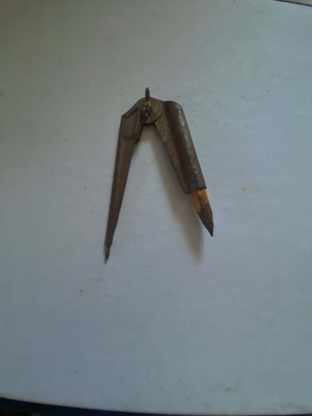 General Tools Vintage Metal Pencil Compass Drafting Tool